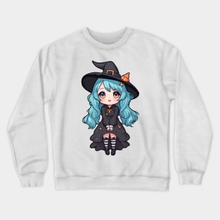 Anime girl witch Halloween Crewneck Sweatshirt